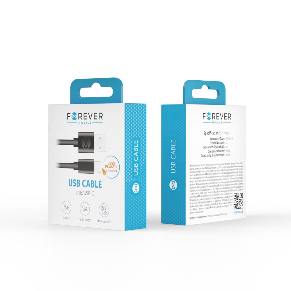 381200_oryg Forever cable USB - USB-C 1,0 m 3A black
