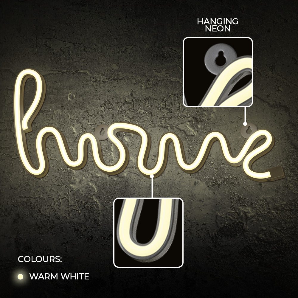 382067_oryg Neon LED Light HOME warm white Bat + USB FLNE21 Forever Light
