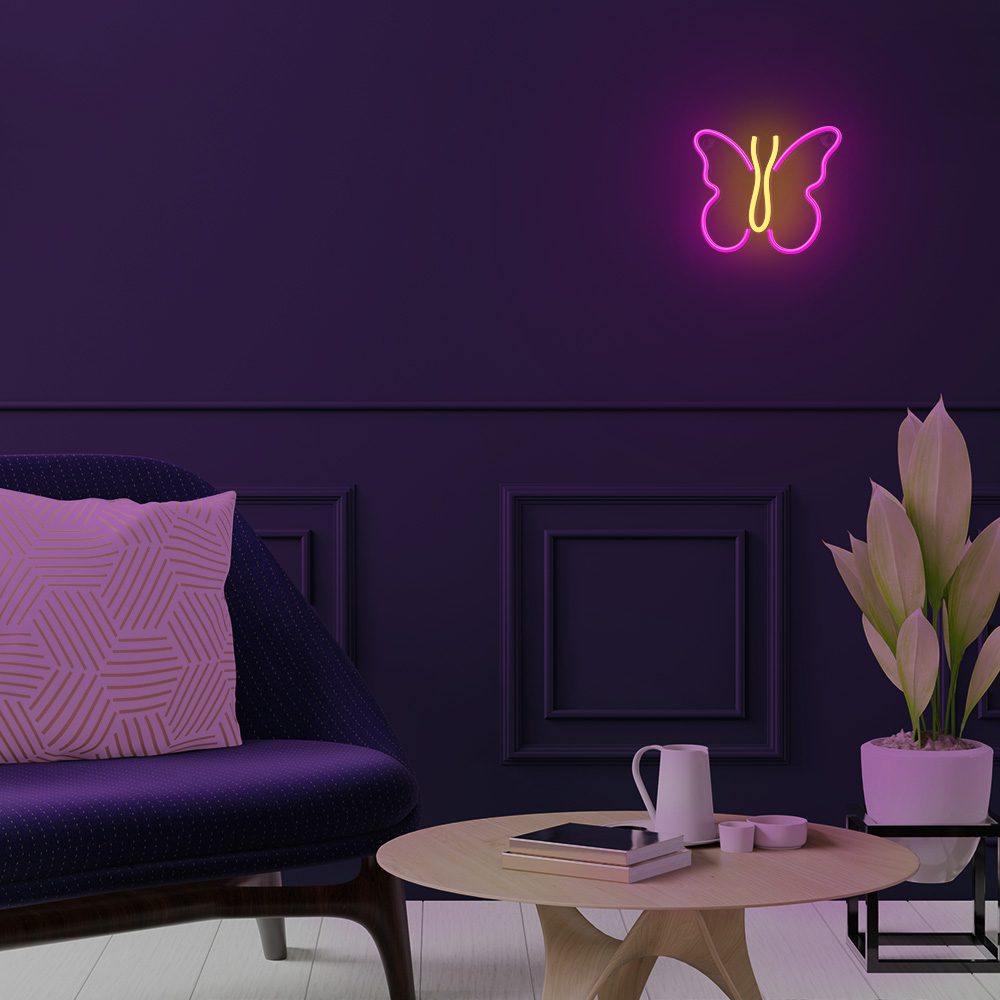 382253_oryg Neon LED Light BUTTERFLY pink NNE03 Neolia