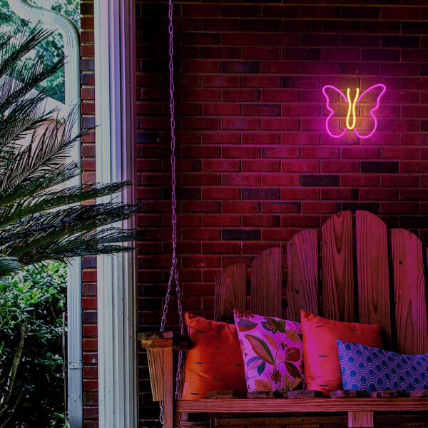 382254_oryg Neon LED Light BUTTERFLY pink NNE03 Neolia