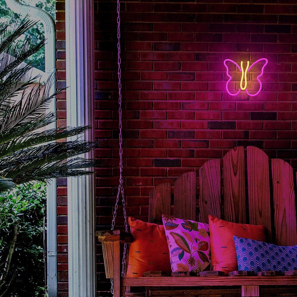 382254_oryg Neon LED Light BUTTERFLY pink NNE03 Neolia