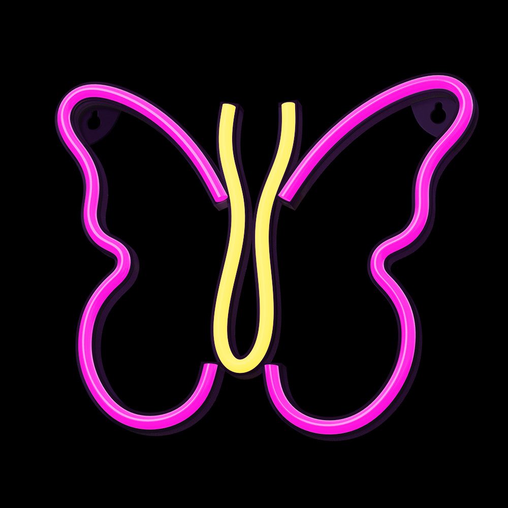 382256_oryg Neon LED Light BUTTERFLY pink NNE03 Neolia