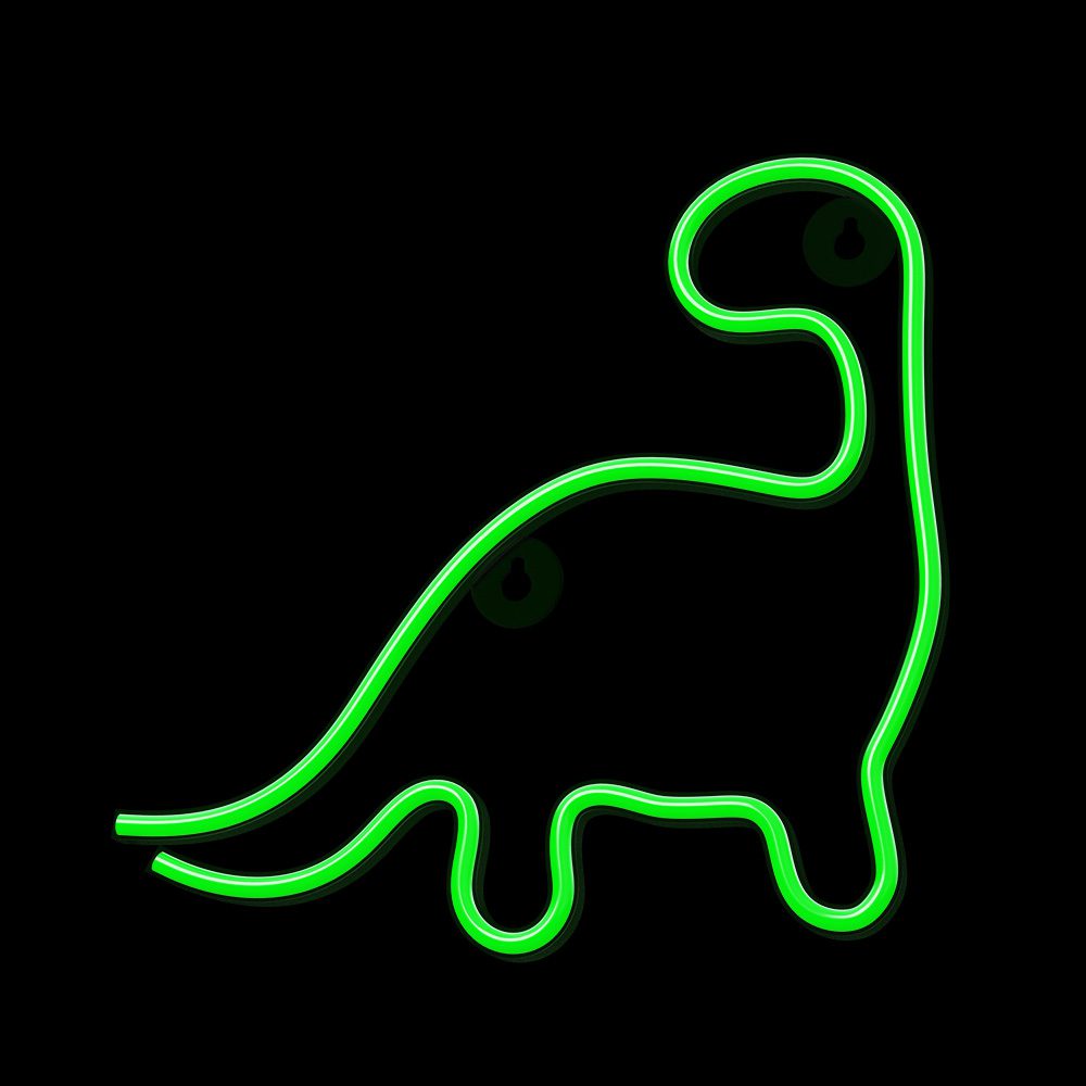 382294_oryg Neon LED Light DINOSAUR green NNE01 Neolia