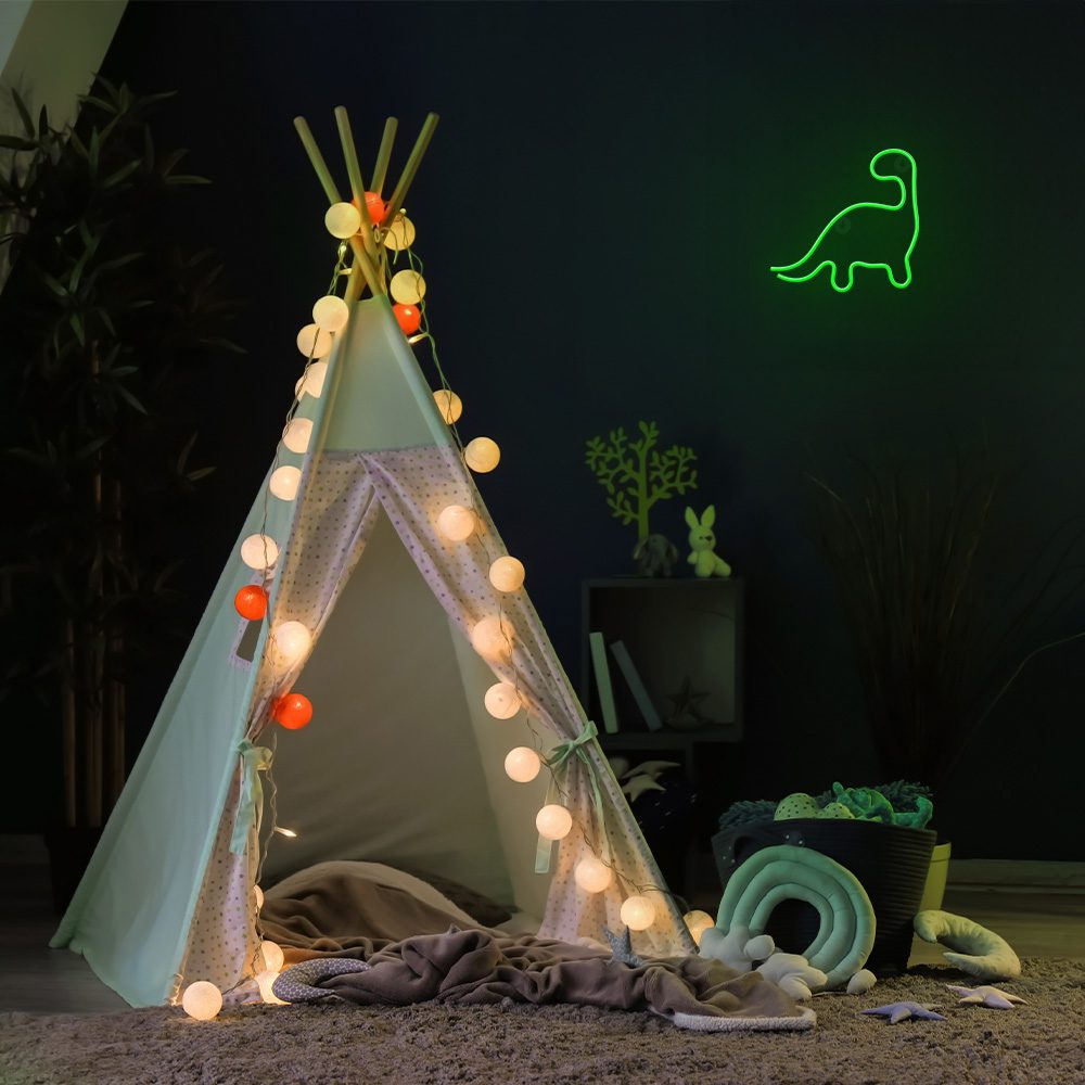 382513_oryg Neon LED Light DINOSAUR green NNE01 Neolia