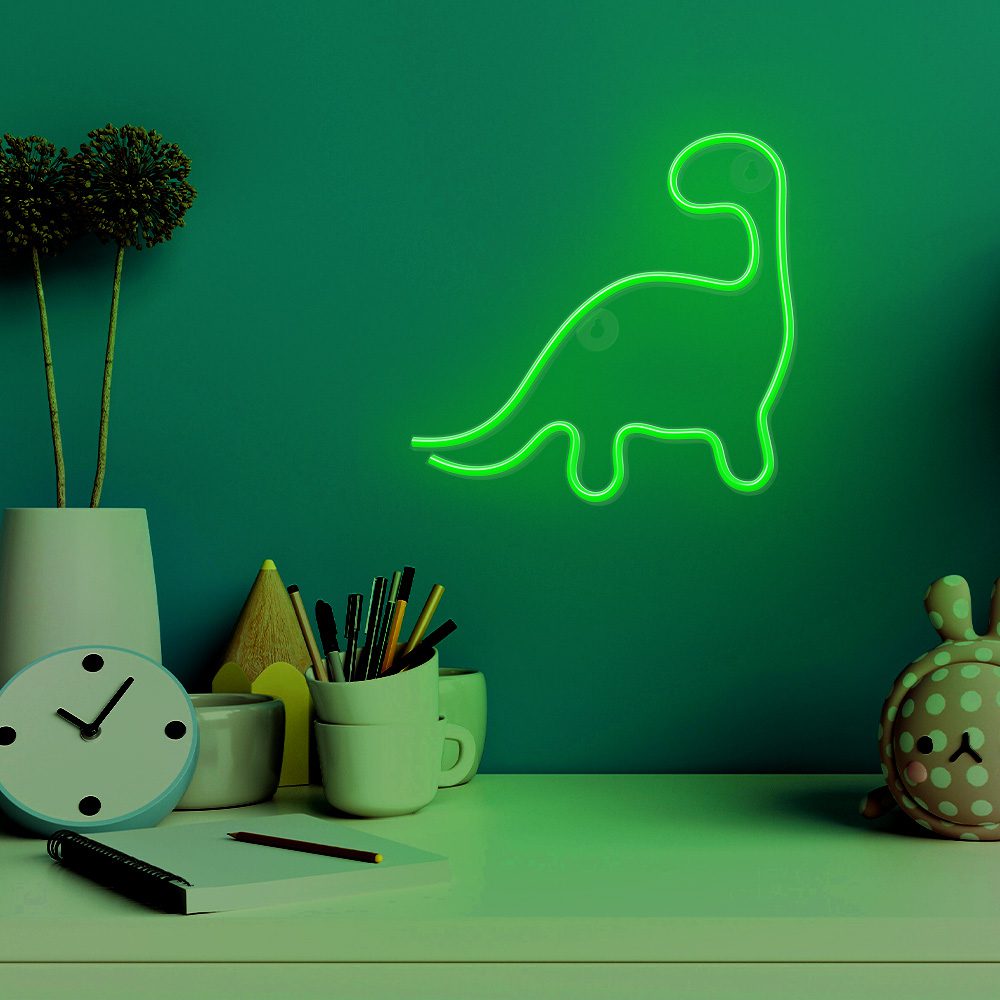 382514_oryg Neon LED Light DINOSAUR green NNE01 Neolia