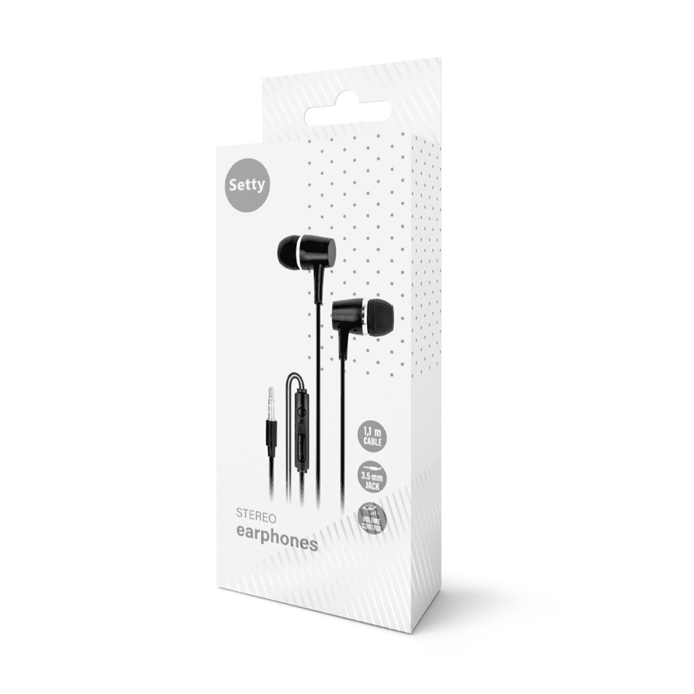Setty wired earphones black