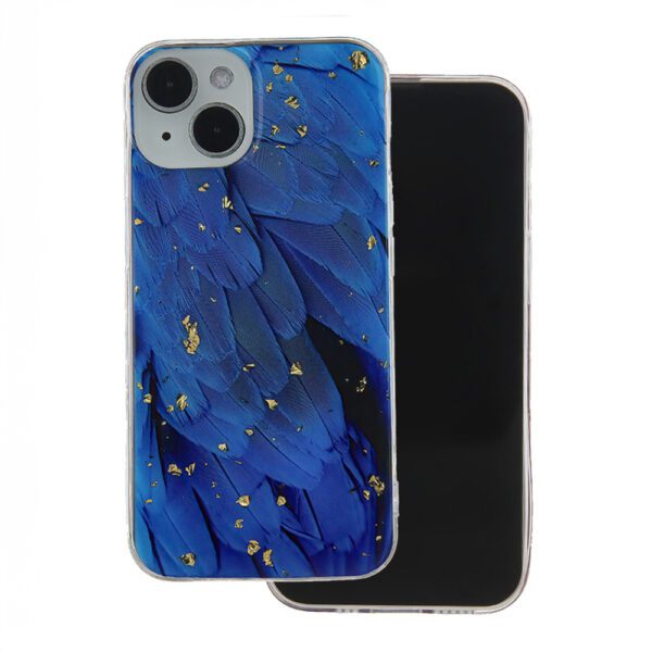 383183_oryg Gold Glam case for iPhone 12 / 12 Pro 6,1" blue