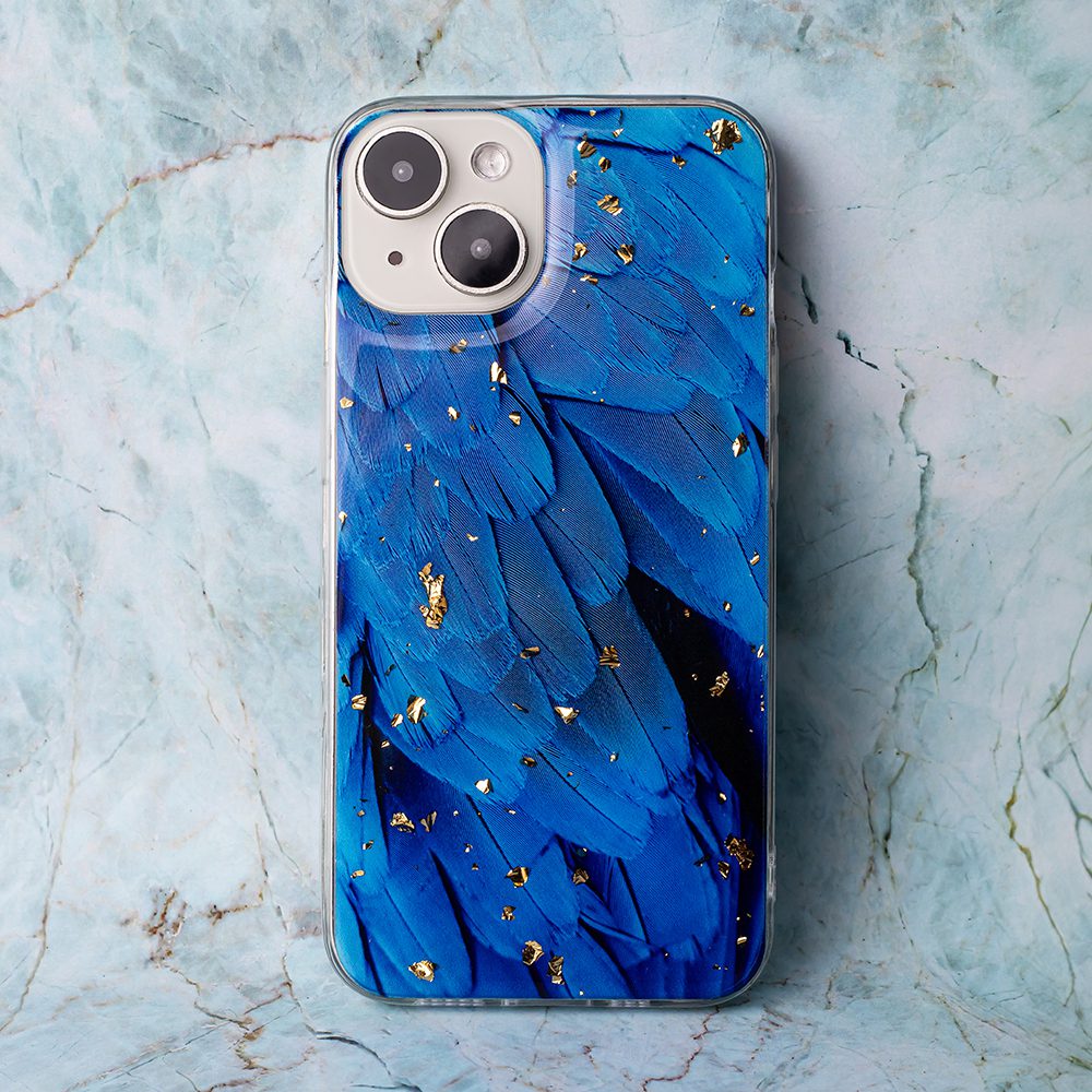 383188_oryg Gold Glam case for iPhone 12 / 12 Pro 6,1" blue