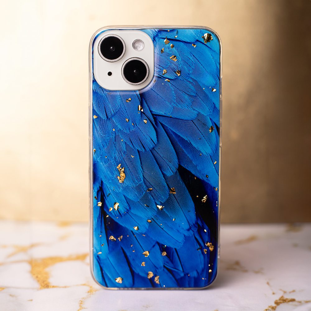 383189_oryg Gold Glam case for iPhone 12 / 12 Pro 6,1" blue