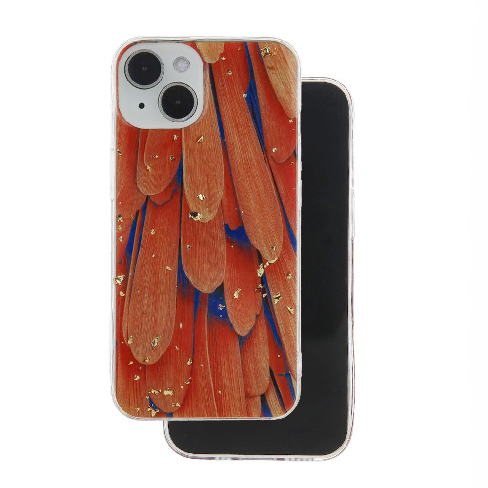 383225_oryg Gold Glam case for iPhone 12 / 12 Pro 6,1" orange