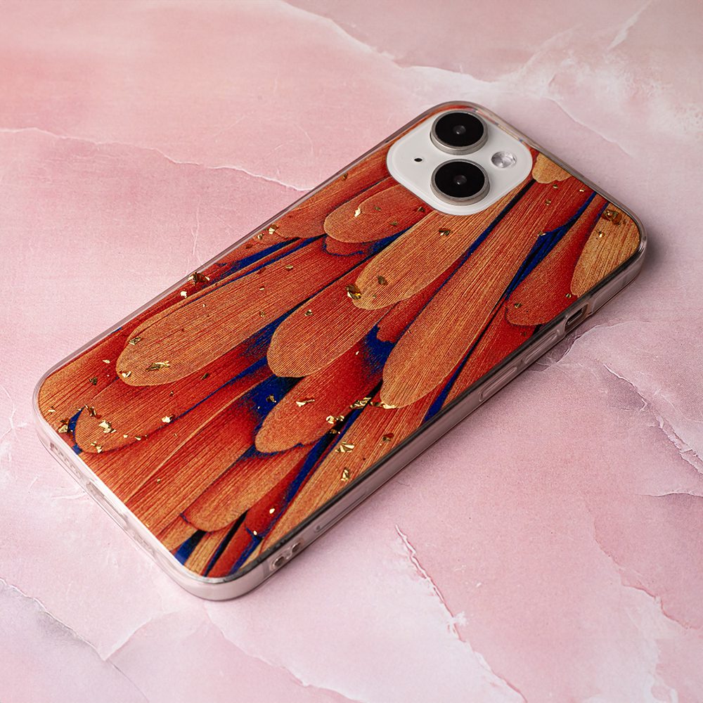 383229_oryg Gold Glam case for iPhone 12 / 12 Pro 6,1" orange