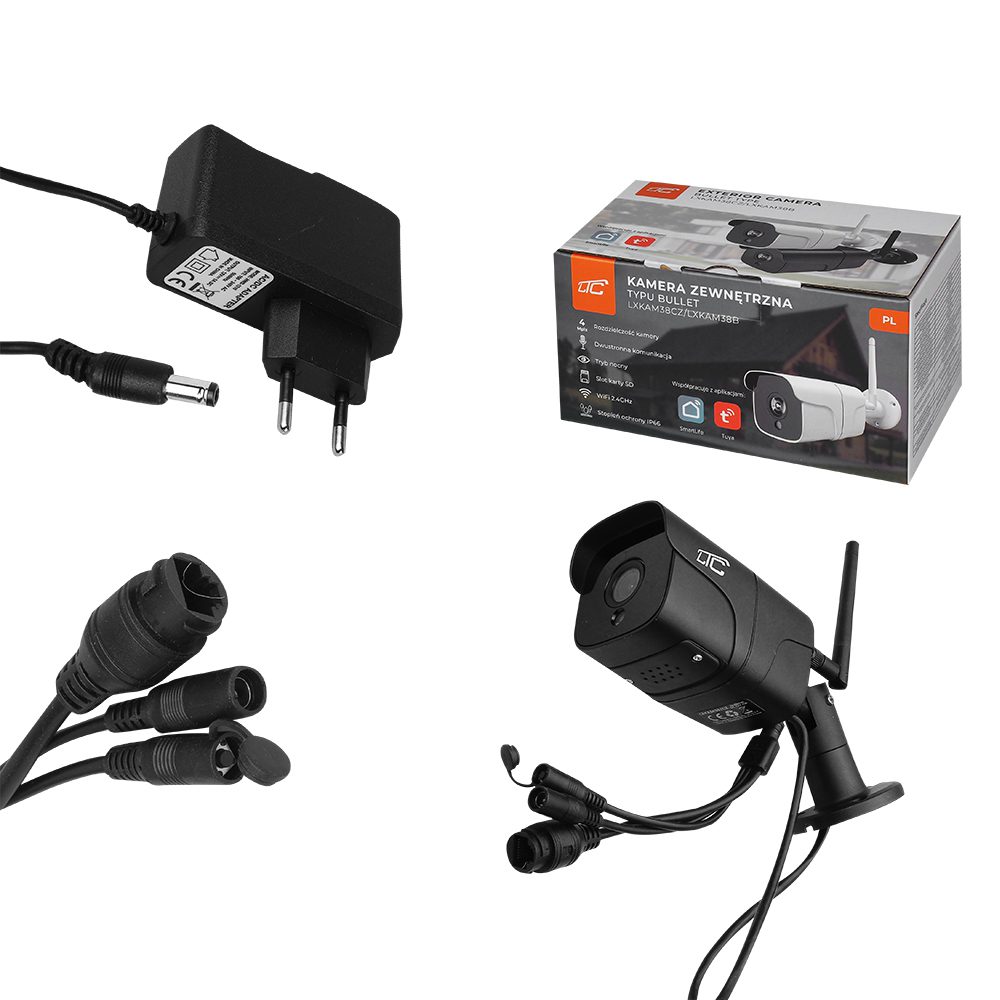 383993_oryg Exterior IP camera BULLET black IP66 PTZ WiFi&LAN 4Mpix 85*LED 4*IR 3,6mm Lens (IR Cut Filter) DC12V Model CZ LTC Vision