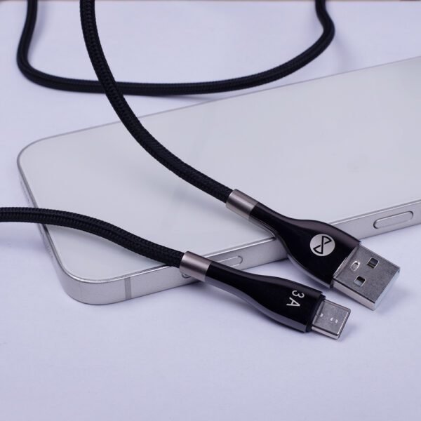 Forever Sleek cable USB - USB-C 1,0 m 3A black