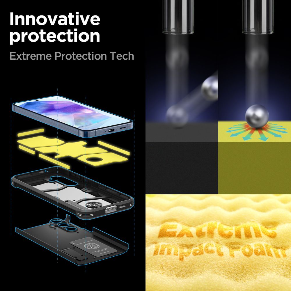 Spigen Tough Armor case for Samsung Galaxy A55 5G black