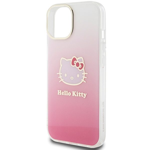 Hello Kitty case for iPhone 15 / 14 / 13 6,1" pink hardcase IML Gradient Electrop Kitty Case Head