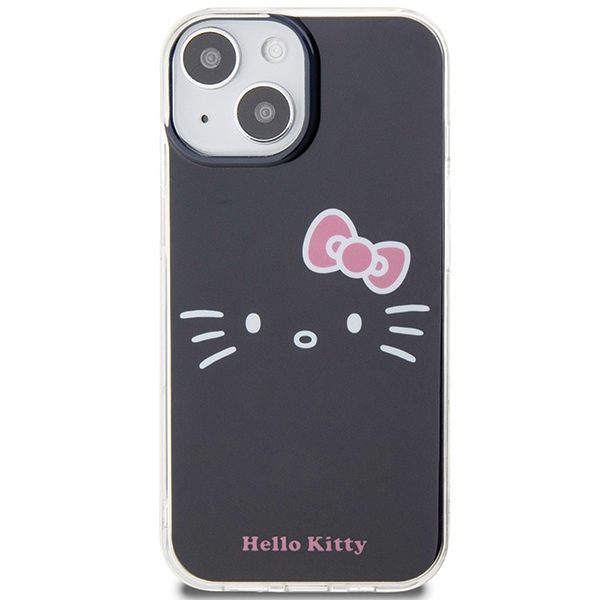 Hello Kitty case for iPhone 15 / 14 / 13 6,1" black hardcase IML Kitty Case Face