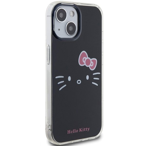 Hello Kitty case for iPhone 15 / 14 / 13 6,1" black hardcase IML Kitty Case Face