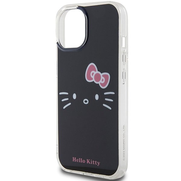 Hello Kitty case for iPhone 15 / 14 / 13 6,1" black hardcase IML Kitty Case Face