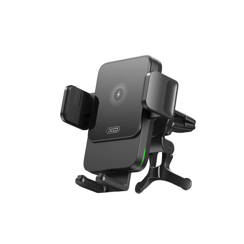 387751_oryg XO car holder WX041 with wireless inductive charger 15W black air vent