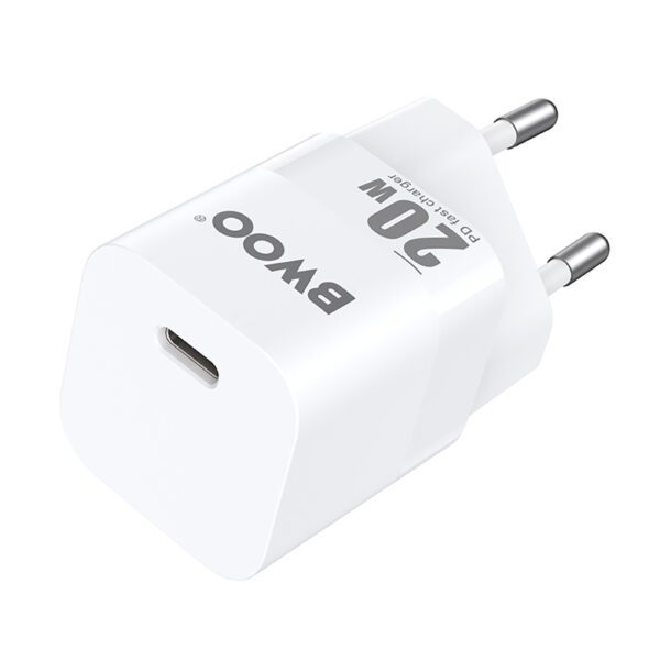 BWOO CDA155 PD wall charger 1x USB-C port 1A 20W white