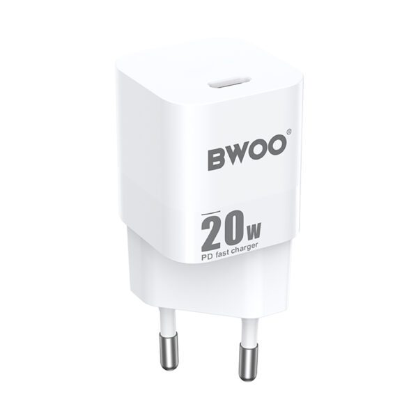 BWOO CDA155 PD wall charger 1x USB-C port 1A 20W white