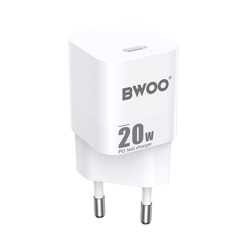 BWOO CDA155 PD wall charger 1x USB-C port 1A 20W white