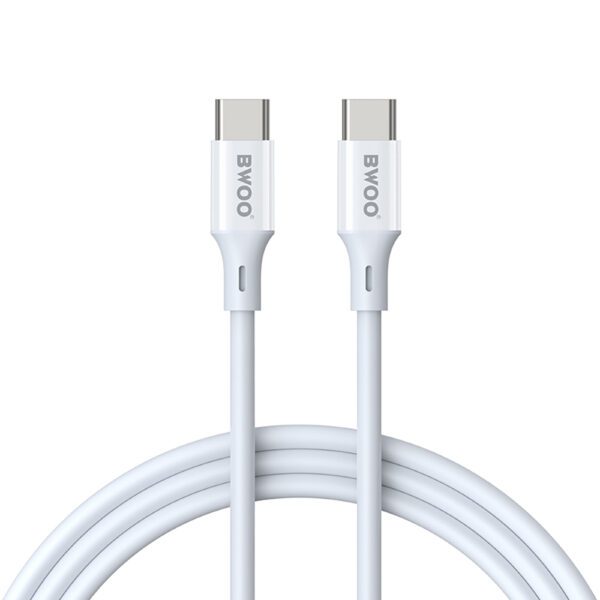 BWOO Cable USB-C - USB-C 1m 60W ABS + TPE X282 C-C white