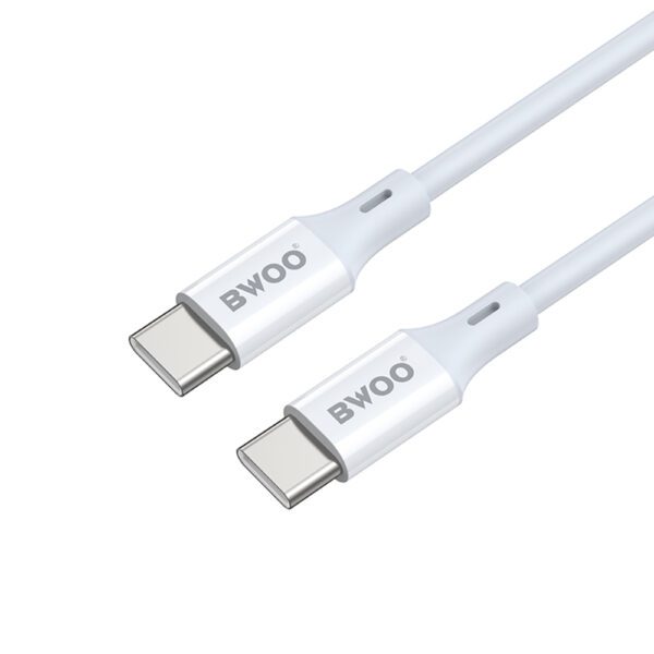 BWOO Cable USB-C - USB-C 1m 60W ABS + TPE X282 C-C white