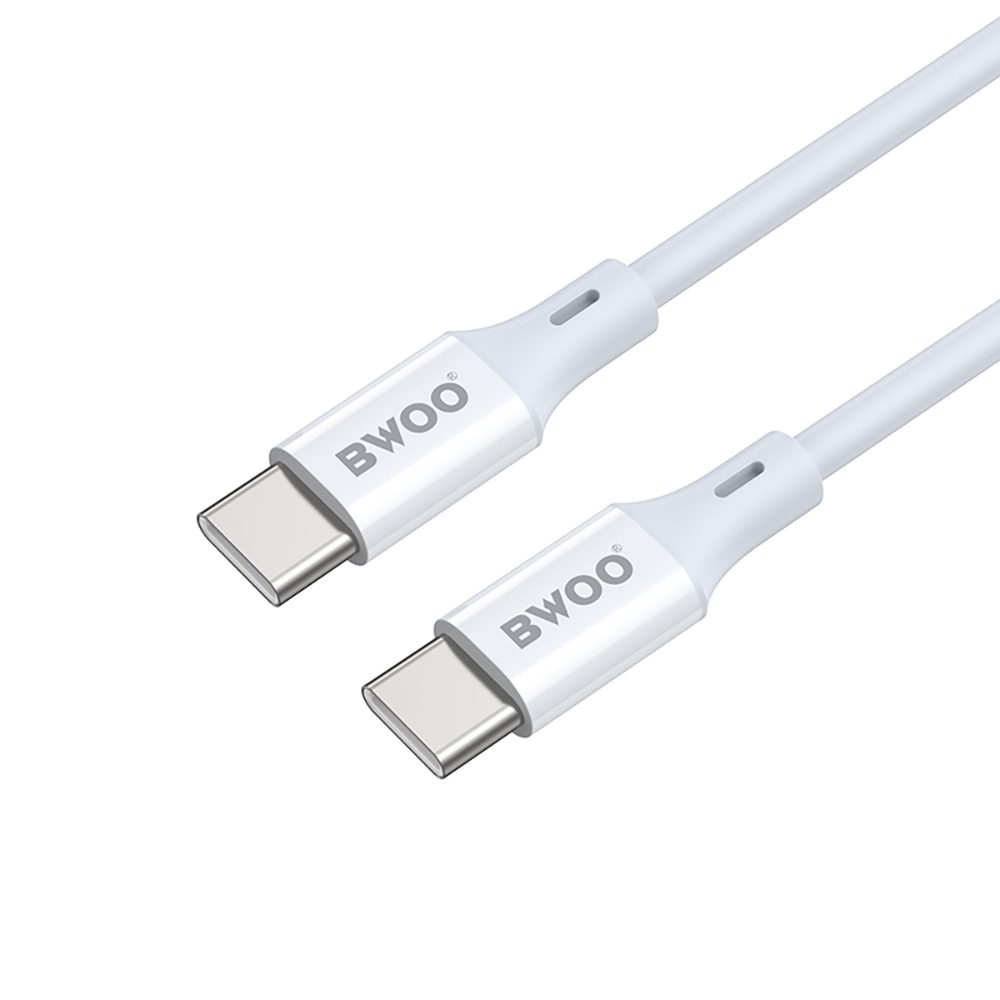 BWOO Cable USB-C - USB-C 1m 60W ABS + TPE X282 C-C white