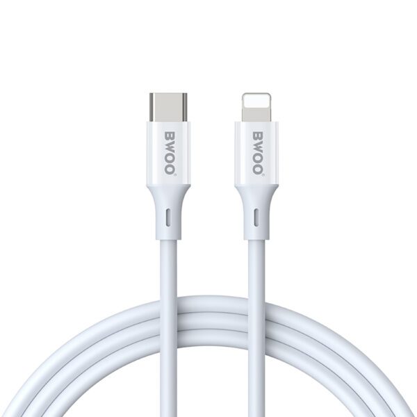 BWOO Cable USB-C - Lightning 1m 27W ABS + TPE X283 C-L white