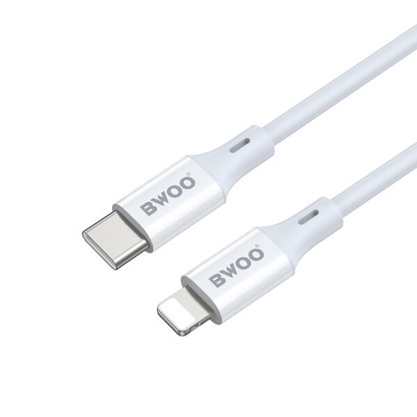 BWOO Cable USB-C - Lightning 1m 27W ABS + TPE X283 C-L white
