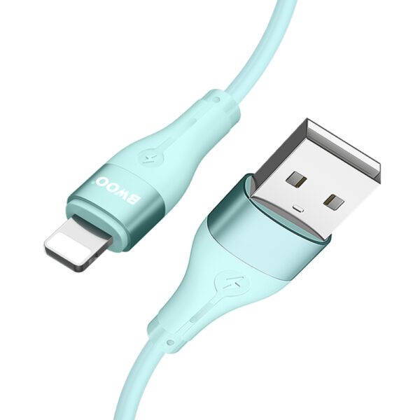 391159_oryg BWOO Cable USB - Lightning 1m 3A Minimalist Silicone White X280L