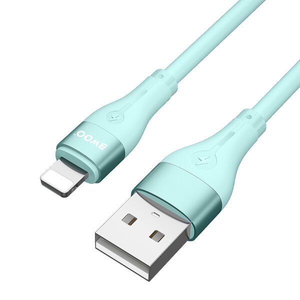 391160_oryg BWOO Cable USB - Lightning 1m 3A Minimalist Silicone White X280L