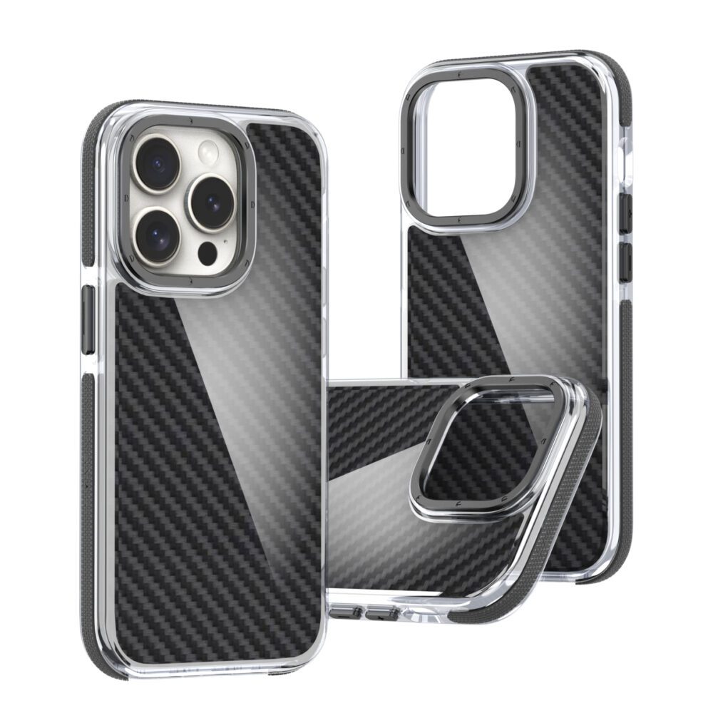 391761_oryg Acrylic Carbon case for iPhone 12 / 12 Pro 6,1" black