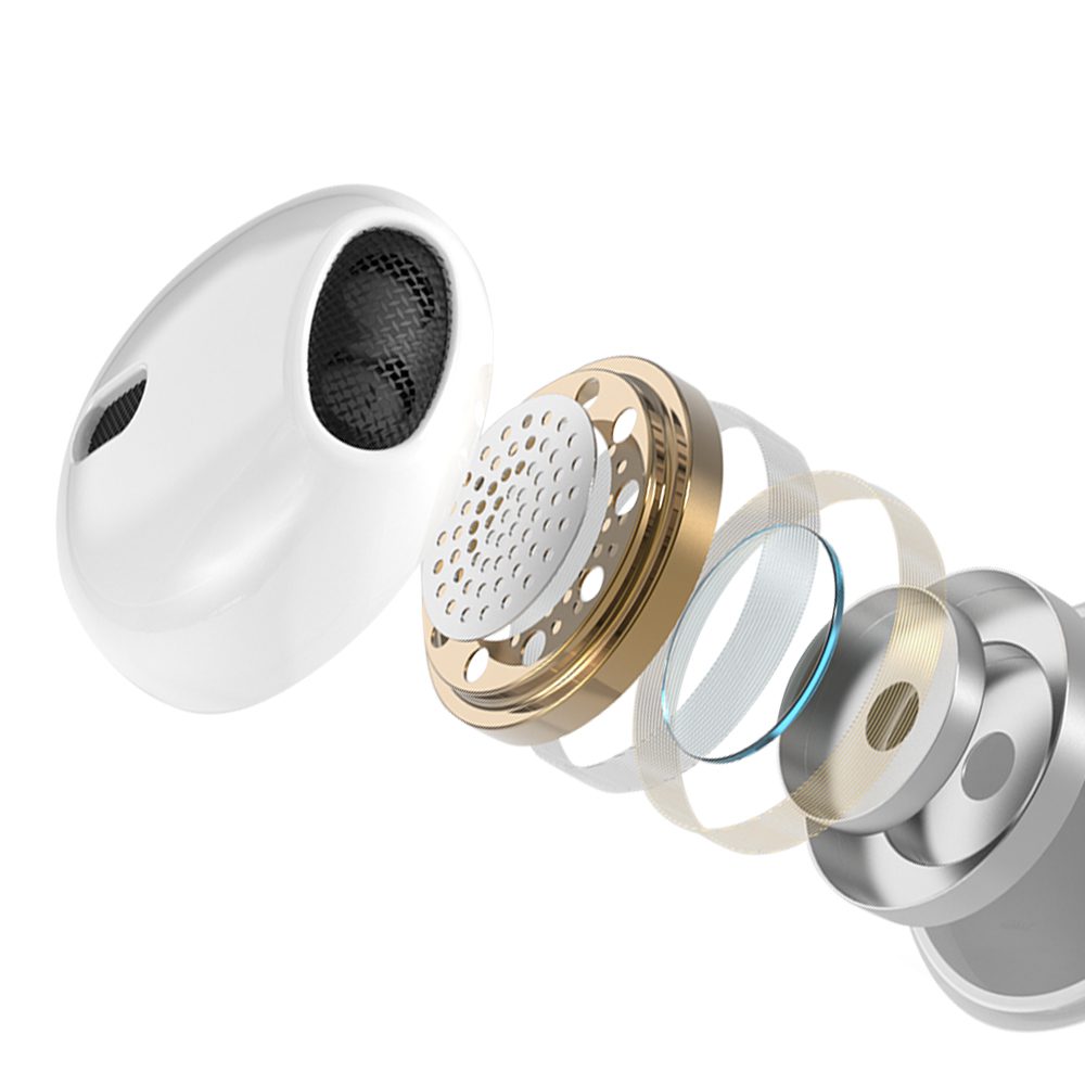 BWOO wired earphones 3.5mm stereo white