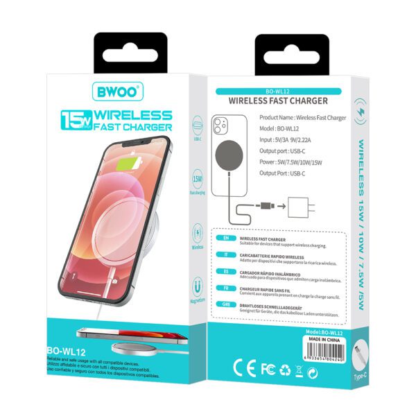 BWOO WL-12 PD wireless charger 15W black