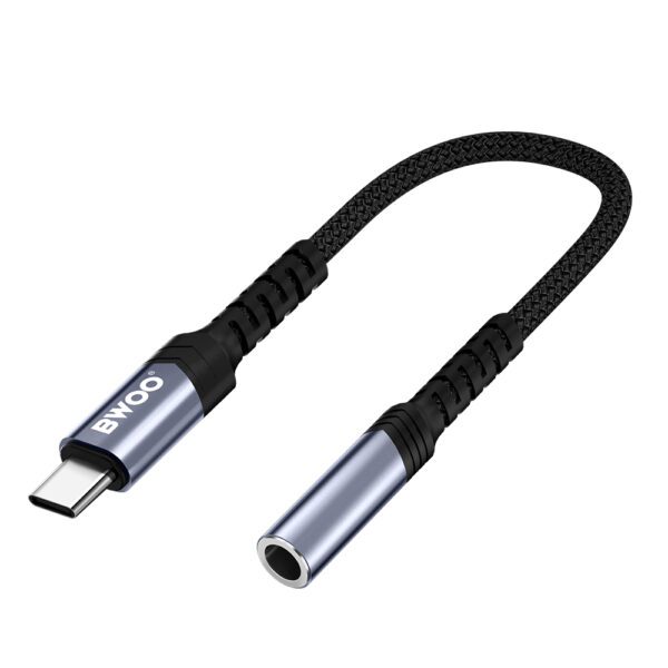 BWOO Adapter AUX 3.5mm - USB-C Black BZ47