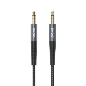 BWOO Cable AUX 3.5mm - 3.5mm Nylon Braided + Aluminum Alloy Shell BO-AUX064 black