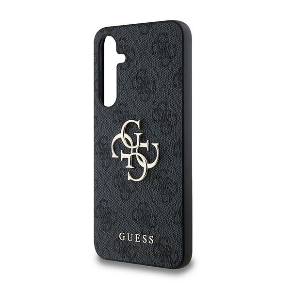 Guess case for Samsung Galaxy A35 GUHCSA354GMGGR black HC PU big 4G metal logo