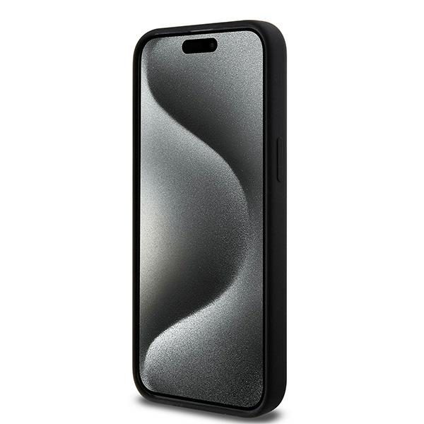 393123_oryg Karl Lagerfeld case for iPhone 15 Pro Max 6,7" KLHMP15XSCMKCRHK black HC Magsafe silicone kc heads ring