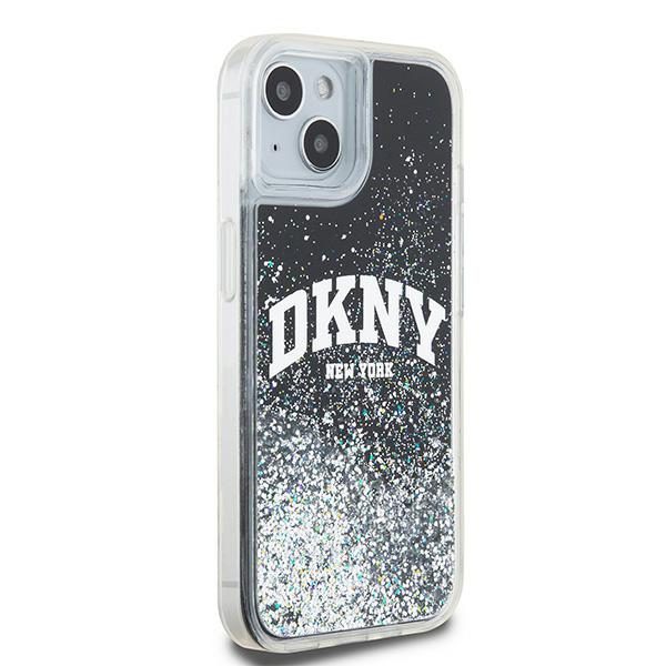 393236_oryg DKNY case for iPhone 15 6,1" HC DKHCP15SLBNAEK black HC liquid glitters w arch logo
