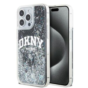 DKNY case for iPhone 15 Pro Max 6,7" DKHCP15XLBNAEK black HC liquid glitters w arch logo