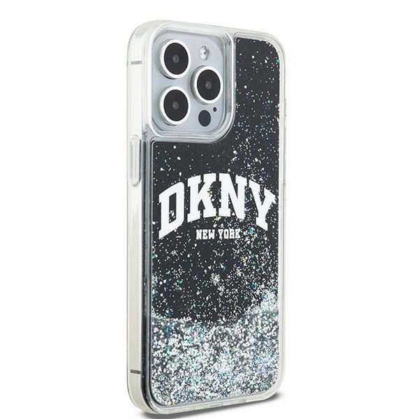393260_oryg DKNY case for iPhone 15 Pro Max 6,7" DKHCP15XLBNAEK black HC liquid glitters w arch logo