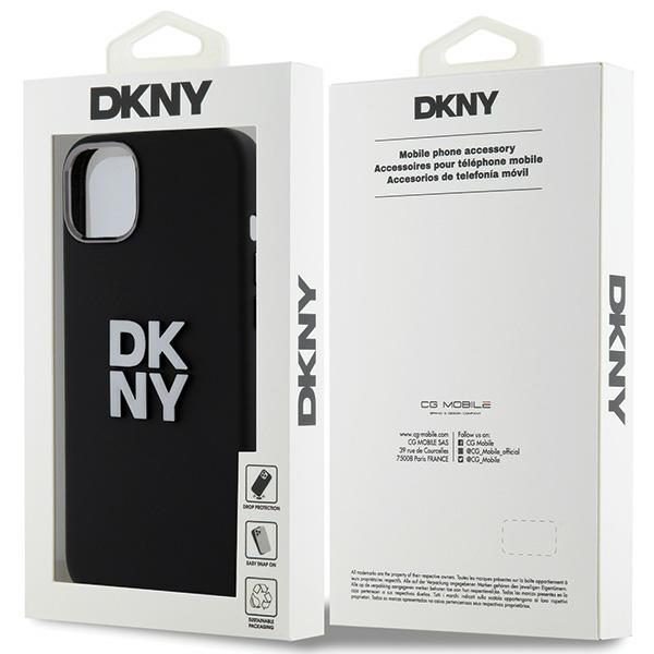 393328_oryg DKNY case for iPhone 15 Plus 6,7" DKHCP15MSMCBSK black HC silicone w stack metal logo