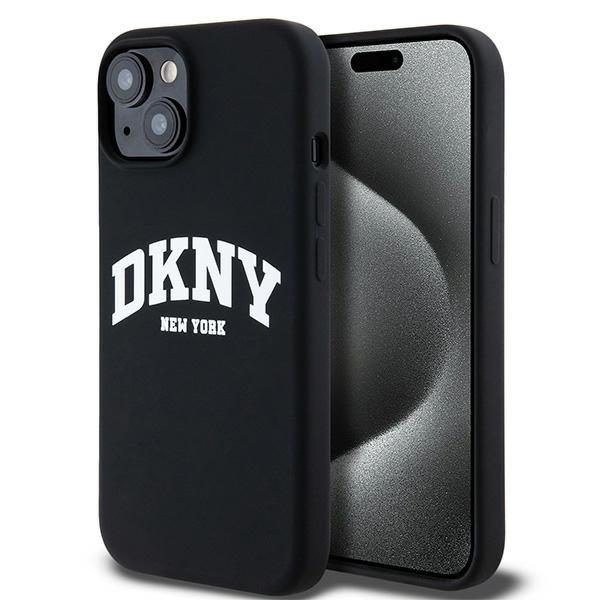 393401_oryg DKNY case for iPhone 15 Plus 6,7" DKHMP15MSNYACH black HC Magsafe silicone w arch logo