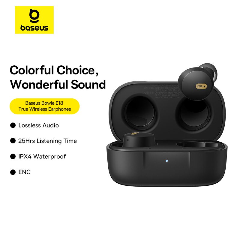 Baseus Bowie E18 True Wireless Earphones Cosmic Black