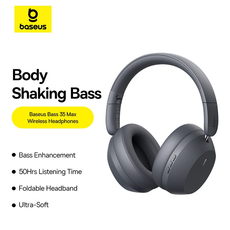 394012_oryg Baseus Bass 35 Max Wireless Headphones Twilight Grey