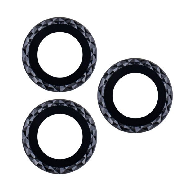 394064_oryg Set of lens glasses for iPhone 13 Pro Max 6,7" black rhombus (3 pcs)