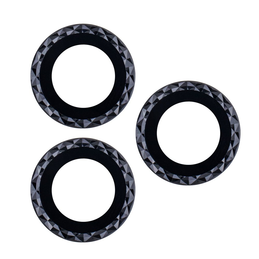 394064_oryg Set of lens glasses for iPhone 12 Pro 6,1" black rhombus (3 pcs)