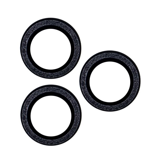 394088_oryg Set of lens glasses for iPhone 15 Plus 6,7" black glitter (2 pcs)